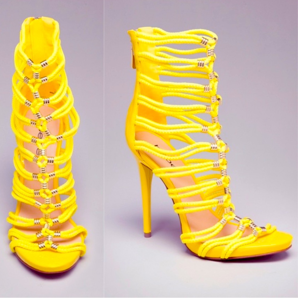 BEBE Gladiator High Heels